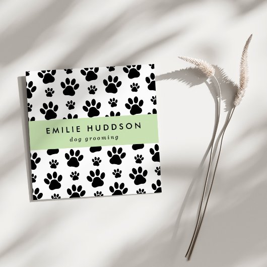 前足のパターン,犬のトリマー,ドッグウォーカー,ペットショップ スクエア名刺