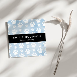 前足のパターン，犬のトリマー,ドッグウォーカー，ペットショップ スクエア名刺