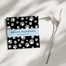 前足のパターン，犬のトリマー,ドッグウォーカー，ペットショップ スクエア名刺