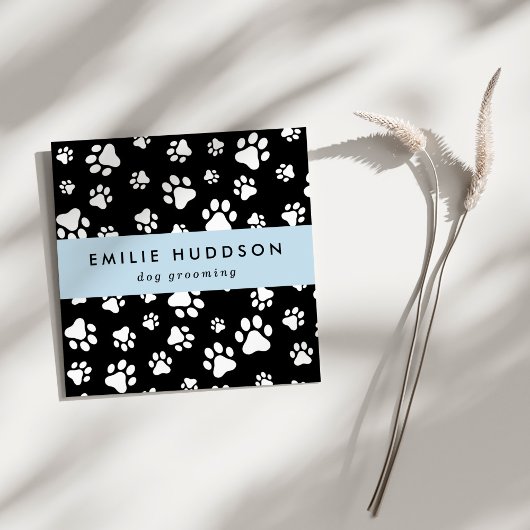 前足のパターン，犬のトリマー,ドッグウォーカー，ペットショップ スクエア名刺