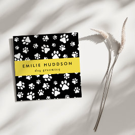 前足のパターン，犬のトリマー,ドッグウォーカー，ペットショップ スクエア名刺