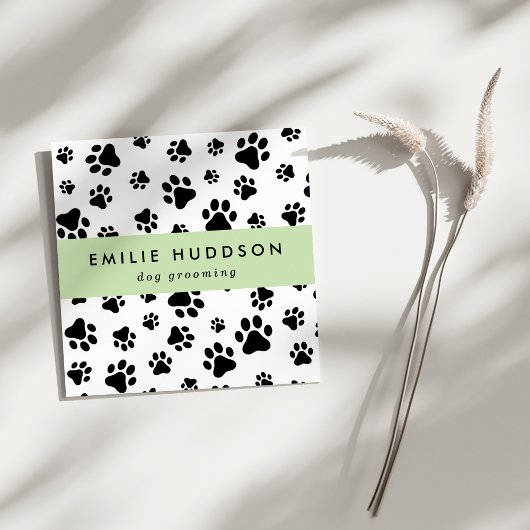 前足のパターン,犬のトリマー,ドッグウォーカー,ペットショップ スクエア名刺