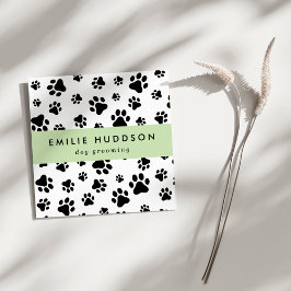 前足のパターン，犬のトリマー,ドッグウォーカー，ペットショップ スクエア名刺