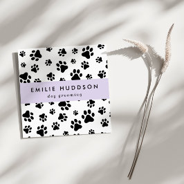 前足のパターン，犬のトリマー,ドッグウォーカー，ペットショップ スクエア名刺