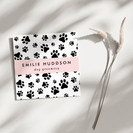 前足のパターン，犬のトリマー,ドッグウォーカー，ペットショップ スクエア名刺