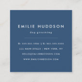 前足のパターン，犬のトリマー,ドッグウォーカー，ペットショップ スクエア名刺 (裏面)