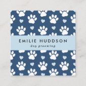 前足のパターン，犬のトリマー,ドッグウォーカー，ペットショップ スクエア名刺 (正面)