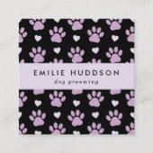 前足のパターン,犬のトリマー,ドッグウォーカー,ペットショップ スクエア名刺 (正面)