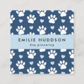 前足のパターン，犬のトリマー,ドッグウォーカー，ペットショップ スクエア名刺 (正面)
