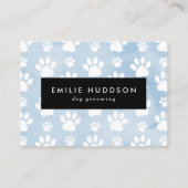 前足のパターン,犬のトリマー,ドッグウォーカー,ペットショップ 名刺 (正面)