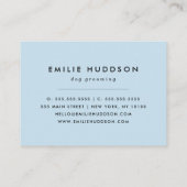 前足のパターン，犬のトリマー,ドッグウォーカー，ペットショップ 名刺 (裏面)