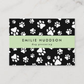 前足のパターン，犬のトリマー,ドッグウォーカー，ペットショップ 名刺 (正面)
