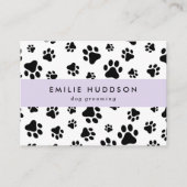 前足のパターン，犬のトリマー,ドッグウォーカー，ペットショップ 名刺 (正面)
