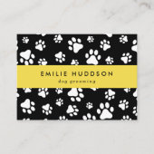 前足のパターン，犬のトリマー,ドッグウォーカー，ペットショップ 名刺 (正面)