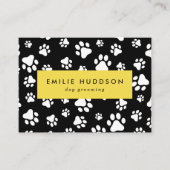前足のパターン，犬のトリマー,ドッグウォーカー，ペットショップ 名刺 (正面)