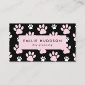 前足のパターン，犬のトリマー,ドッグウォーカー，ペットショップ 名刺 (正面)