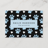 前足のパターン,犬のトリマー,ドッグウォーカー,ペットショップ 名刺 (正面)