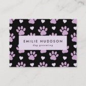 前足のパターン，犬のトリマー,ドッグウォーカー，ペットショップ 名刺 (正面)