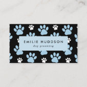 前足のパターン,犬のトリマー,ドッグウォーカー,ペットショップ 名刺 (正面)