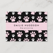 前足のパターン，犬のトリマー,ドッグウォーカー，ペットショップ 名刺 (正面)