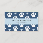 前足のパターン，犬のトリマー,ドッグウォーカー，ペットショップ 名刺 (正面)