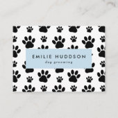 前足のパターン，犬のトリマー,ドッグウォーカー，ペットショップ 名刺 (正面)