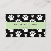 前足のパターン，犬のトリマー,ドッグウォーカー，ペットショップ 名刺 (正面)
