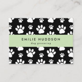 前足のパターン，犬のトリマー,ドッグウォーカー，ペットショップ 名刺 (正面)