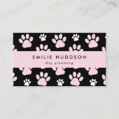 前足のパターン，犬のトリマー,ドッグウォーカー，ペットショップ 名刺 (正面)