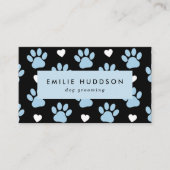 前足のパターン，犬のトリマー,ドッグウォーカー，ペットショップ 名刺 (正面)