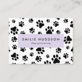 前足のパターン，犬のトリマー,ドッグウォーカー，ペットショップ 名刺 (正面)
