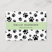前足のパターン，犬のトリマー,ドッグウォーカー，ペットショップ 名刺 (正面)