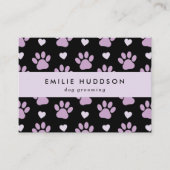 前足のパターン，犬のトリマー,ドッグウォーカー，ペットショップ 名刺 (正面)
