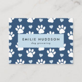 前足のパターン，犬のトリマー,ドッグウォーカー，ペットショップ 名刺 (正面)