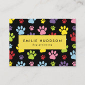 前足のパターン,犬のトリマー,ドッグウォーカー,ペットショップ 名刺 (正面)