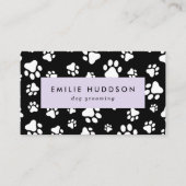 前足のパターン，犬のトリマー,ドッグウォーカー，ペットショップ 名刺 (正面)