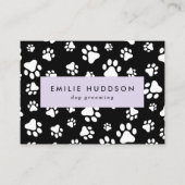 前足のパターン，犬のトリマー,ドッグウォーカー，ペットショップ 名刺 (正面)