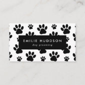前足のパターン，犬のトリマー,ドッグウォーカー，ペットショップ 名刺 (正面)
