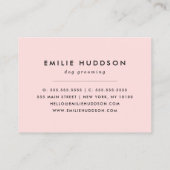 前足のパターン，犬のトリマー,ドッグウォーカー，ペットショップ 名刺 (裏面)