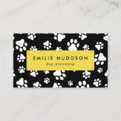 前足のパターン，犬のトリマー,ドッグウォーカー，ペットショップ 名刺 (正面)