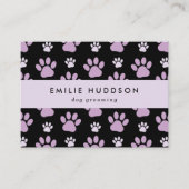 前足のパターン,犬のトリマー,ドッグウォーカー,ペットショップ 名刺 (正面)