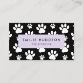 前足のパターン，犬のトリマー,ドッグウォーカー，ペットショップ 名刺 (正面)