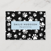 前足のパターン，犬のトリマー,ドッグウォーカー，ペットショップ 名刺 (正面)