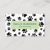 前足のパターン，犬のトリマー,ドッグウォーカー，ペットショップ 名刺 (正面)