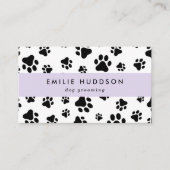 前足のパターン，犬のトリマー,ドッグウォーカー，ペットショップ 名刺 (正面)