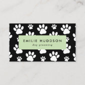 前足のパターン，犬のトリマー,ドッグウォーカー，ペットショップ 名刺 (正面)