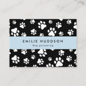 前足のパターン，犬のトリマー,ドッグウォーカー，ペットショップ 名刺 (正面)