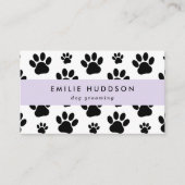 前足のパターン,犬のトリマー,ドッグウォーカー,ペットショップ 名刺 (正面)