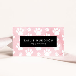 前足のパターン，犬のトリマー,ドッグウォーカー，ペットショップ 名刺