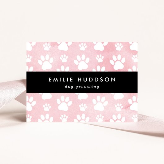 前足のパターン，犬のトリマー,ドッグウォーカー，ペットショップ 名刺
